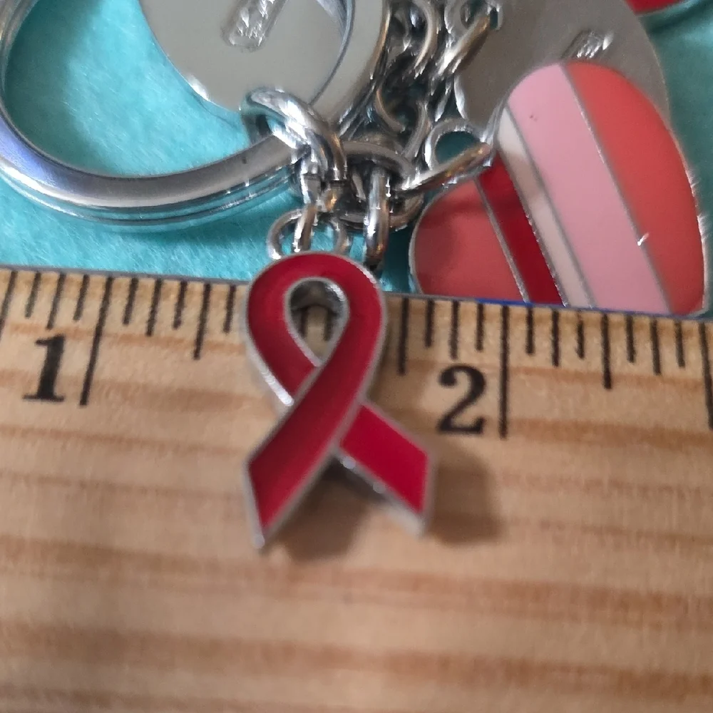 Coach Multi-Heart Red Keychain - Picture 6 of 13